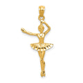 14k Ballerina Pendant, 32 x 15 mm