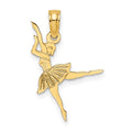 14k Ballerina Charm, 23.9 x 12.6 mm