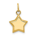 14k 3-D Puffed Star Charm, 18 x 11 mm