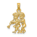 14k 3-D Gemini Zodiac Charm, 20.05 x 13 mm