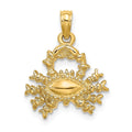 14k 3-D Cancer Zodiac Charm, 19 x 15 mm