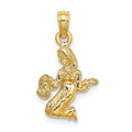 14k 3-D Virgo Zodiac Charm, 18.4 x 11.65 mm