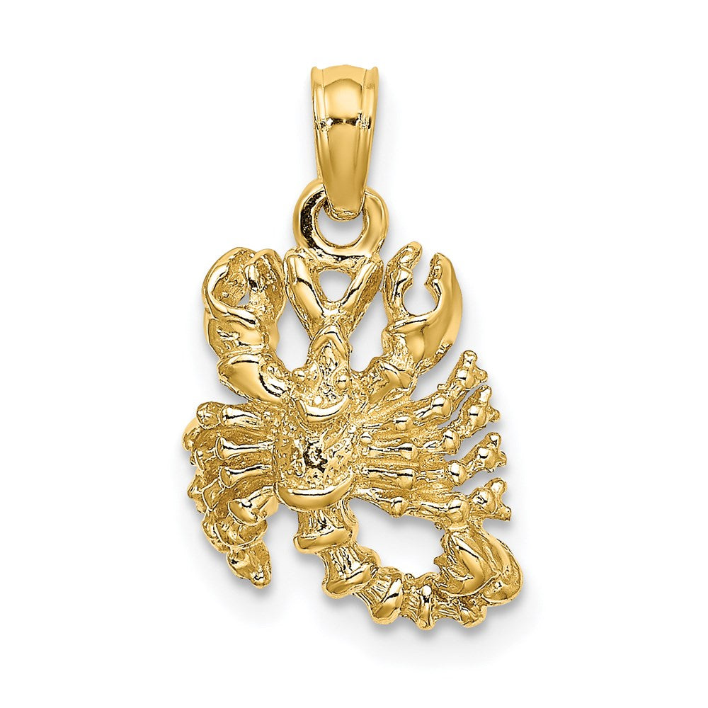 14k 3-D Scorpio Zodiac Charm, 16.5 x 10.8 mm