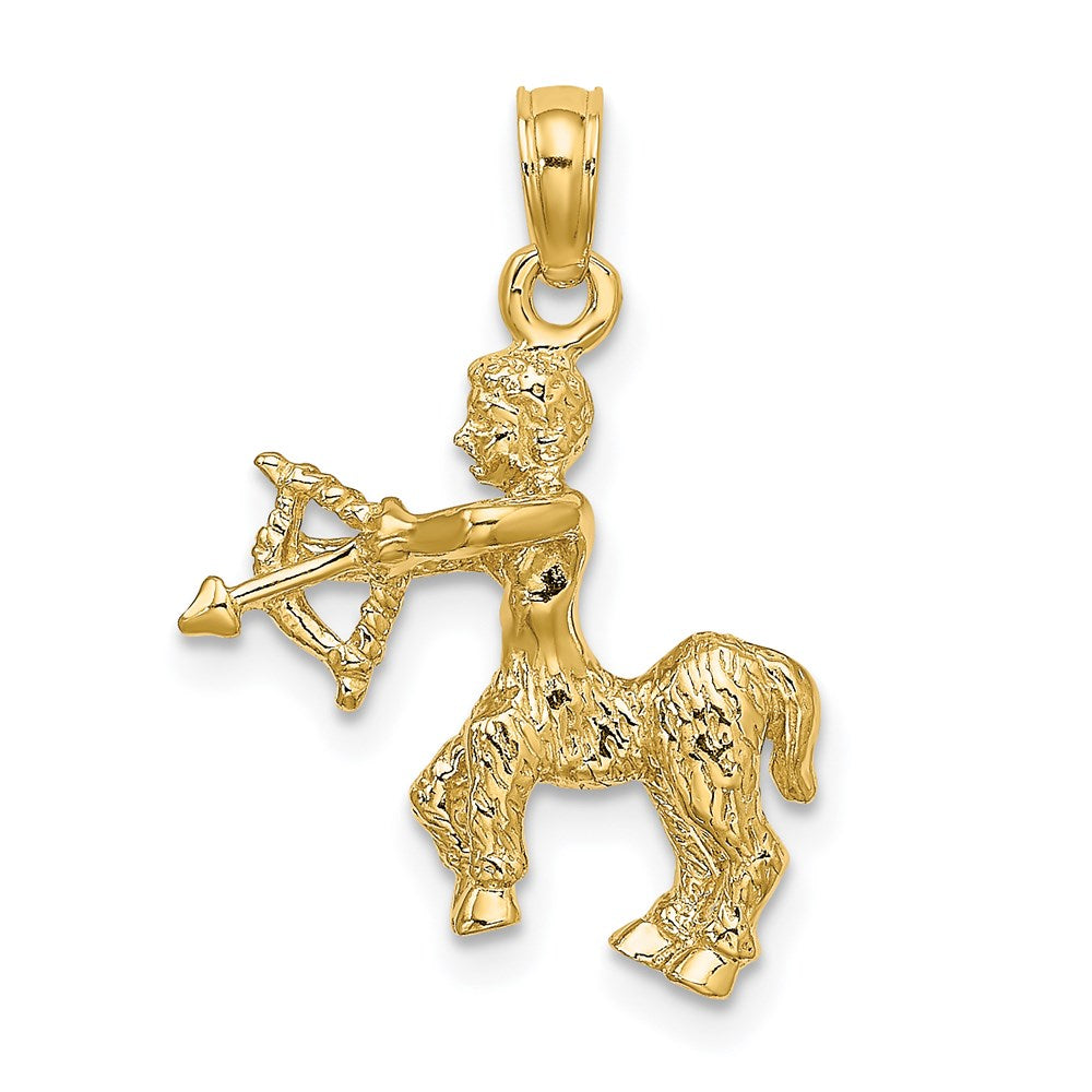 14k 3-D Sagittarius Zodiac Charm, 22 x 16.65 mm