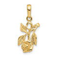 14k Rose Pendant, 24 x 10.5 mm