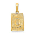 14k MILE 0 KEY WEST Mile Marker Pendant, 20 x 10 mm