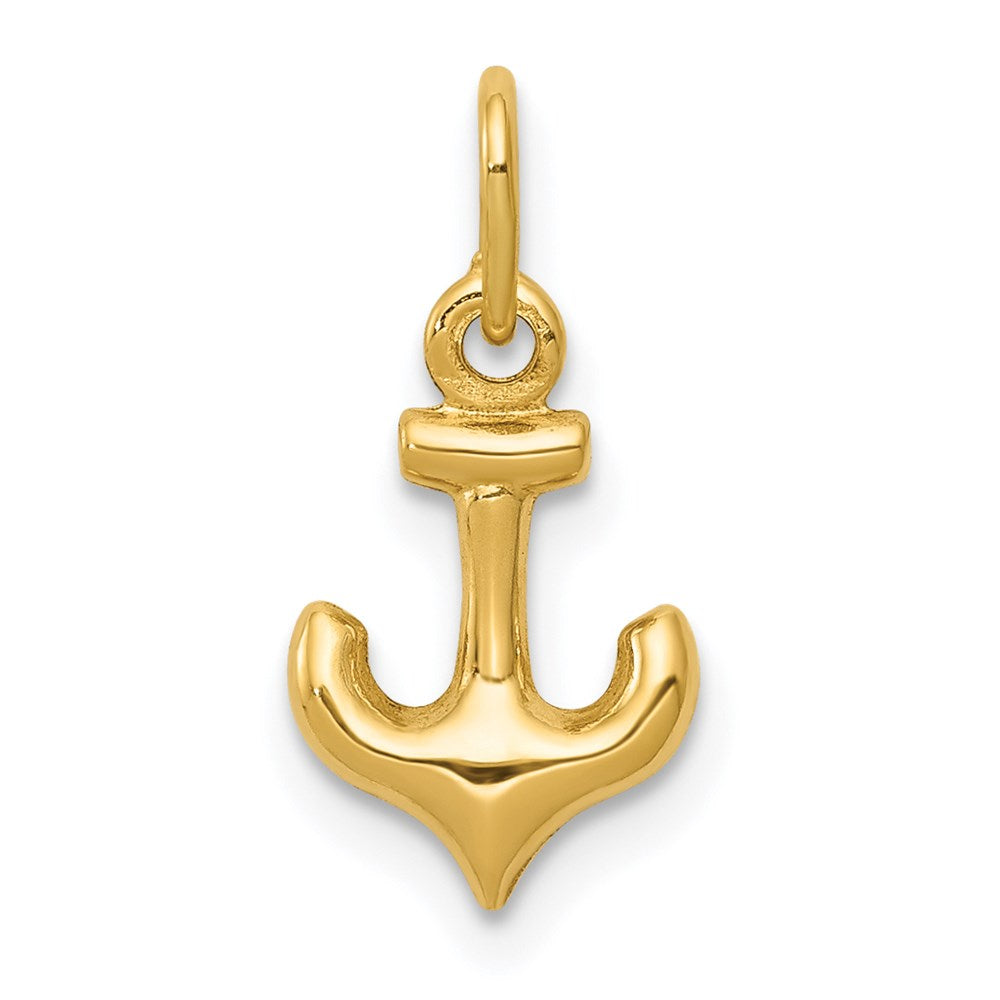 14k Mini Anchor Charm, 16 x 8 mm