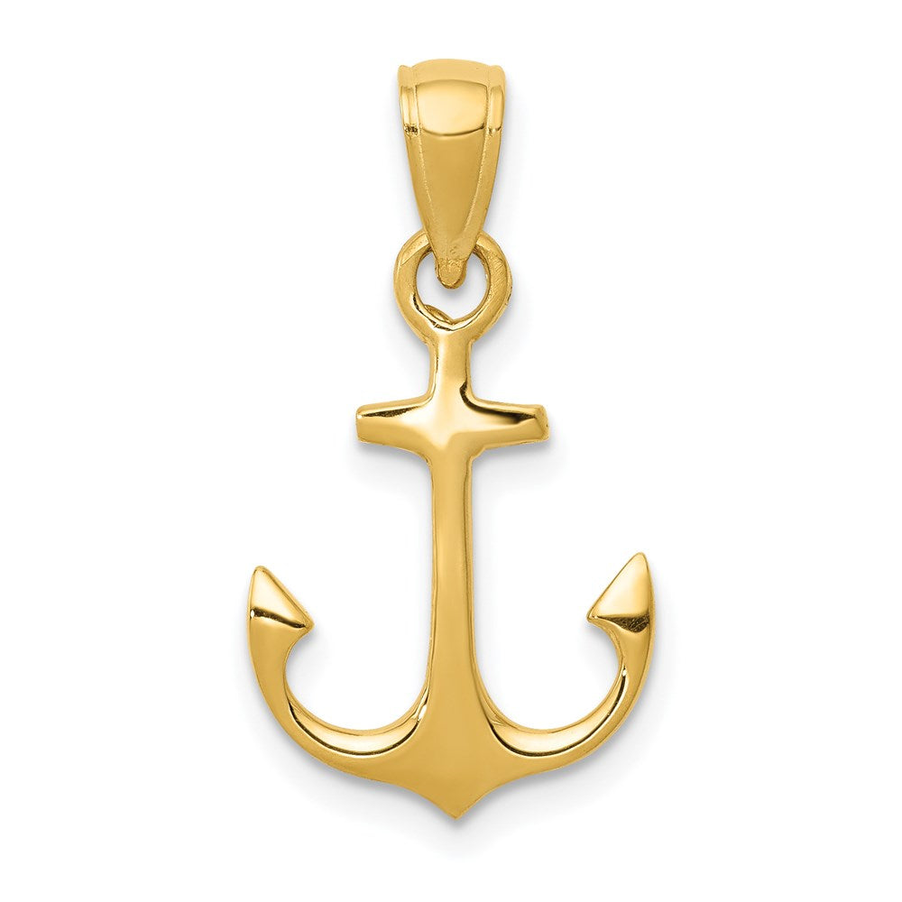 14k Anchor Pendant, 24 x 13 mm
