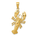 14k Lobster Pendant, 34 x 14 mm