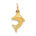14k Mini Dolphin Charm, 16 x 7 mm