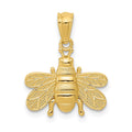 14k Polished Bee Pendant, 19 x 15 mm