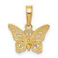 14k Cut-Out Butterfly Pendant, 14 x 13.5 mm