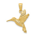 14k Hummingbird Pendant, 19 x 20 mm