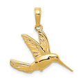 14k Hummingbird in Flight Pendant, 21 x 21 mm