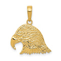 14k Eagle Head Pendant, 19 x 18 mm