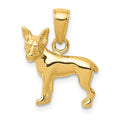 14k Chihuahua Dog Pendant, 18 x 16 mm