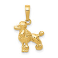 14k Poodle Dog Pendant, 19 x 13 mm