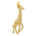 14k Giraffe Pendant, 39 x 8 mm
