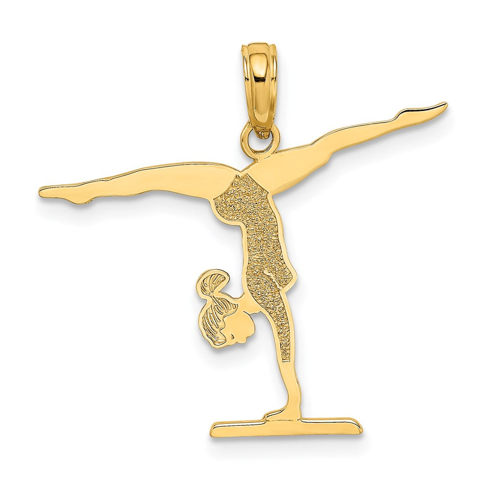 14k Gymnastics Floor Charm, 19.4 x 25.9 mm