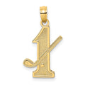 14k Golf Club and Ball on #1 Charm, 16 x 11 mm