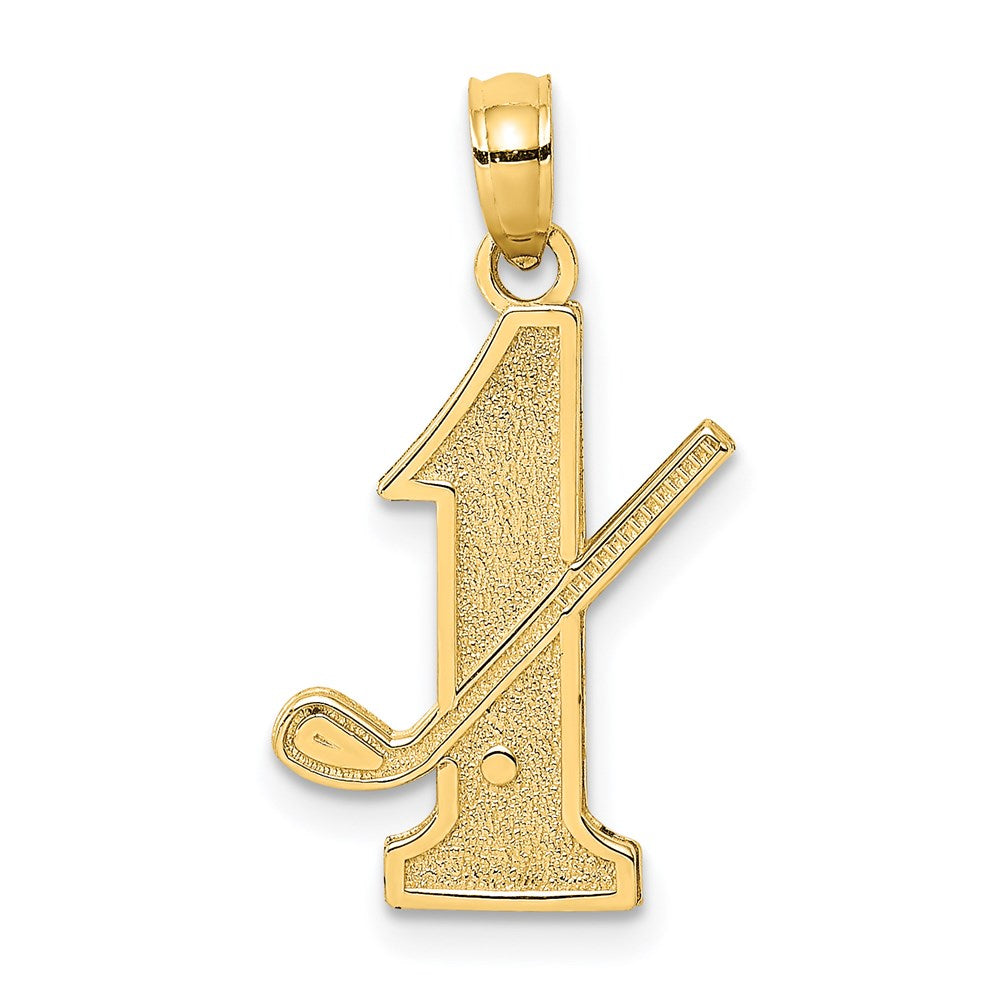 14k Golf Club and Ball on #1 Charm, 16 x 11 mm