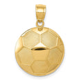 14k Domed Soccer Ball Pendant, 24 x 17 mm