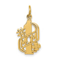 14k #1 MOM Charm, 22 x 21 mm