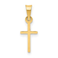 14k Polished Cross Charm, 17 x 7 mm