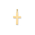 14K Polished Cross Charm, 38 x 19 mm