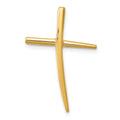 14K Polished Curved Cross Chain Slide, 28 x 17 mm