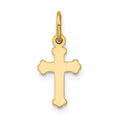 14k Mini Polished Cross Charm, 18 x 8 mm
