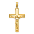 14k Polished Crucifix Pendant, 40 x 21 mm