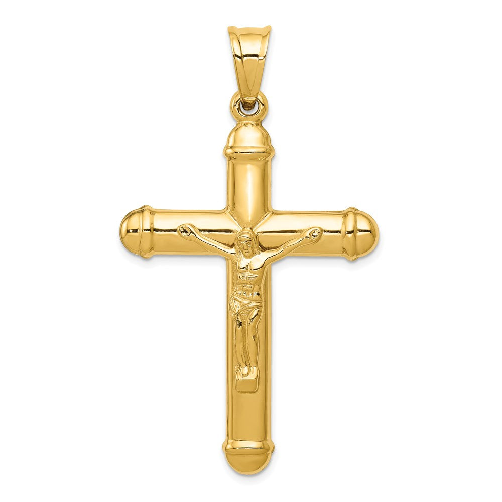 14K Crucifix Reversible to Cross Pendant, 56 x 31 mm
