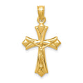 14K Crucifix Reversible to Cross Pendant, 30 x 16 mm
