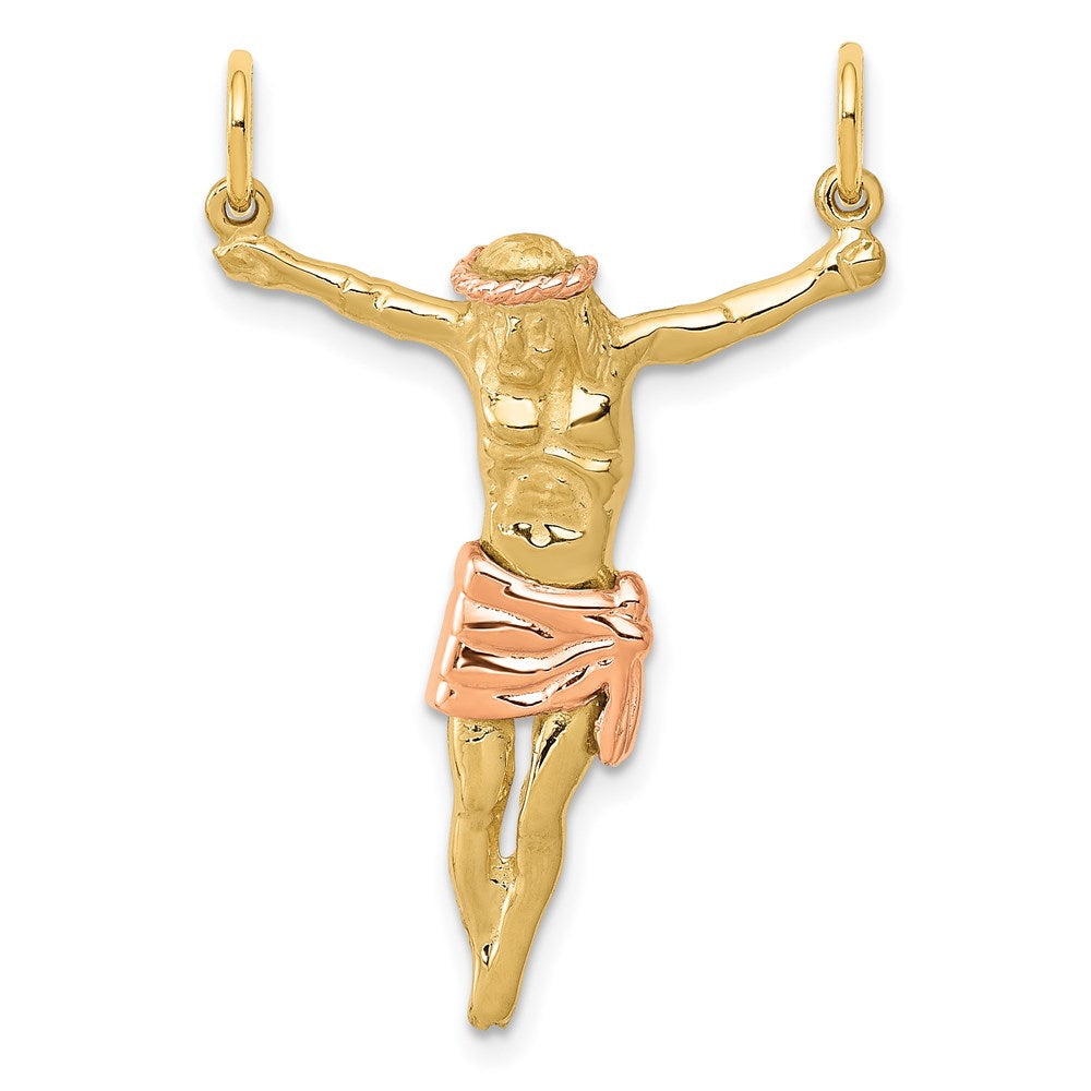 14k Two-tone Rose Corpus Pendant, 34 x 23 mm