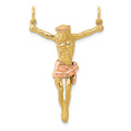 14k Two-tone Rose Corpus Pendant, 38 x 25 mm