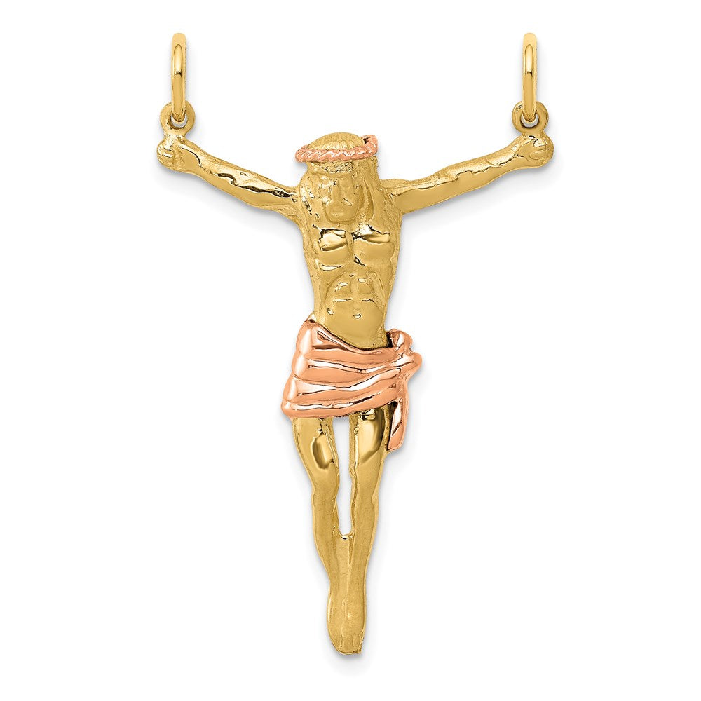 14k Two-tone Rose Corpus Pendant, 38 x 25 mm