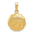 14k Basketball Pendant, 21 x 14 mm, 1.85 g