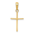 14k Polished Cross Pendant, 24.3 x 10.8 mm