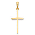 14k Polished Cross Pendant, 30 x 12 mm