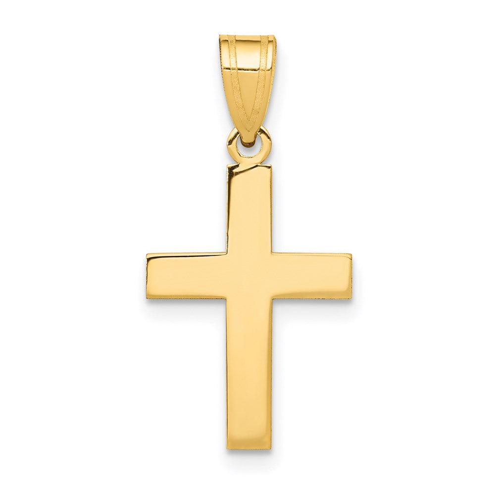 14k Polished Cross Charm, 22 x 12 mm