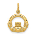 14k Claddagh Charm, 19 x 14 mm