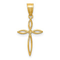 14k Passion Cross Charm, 24 x 12 mm