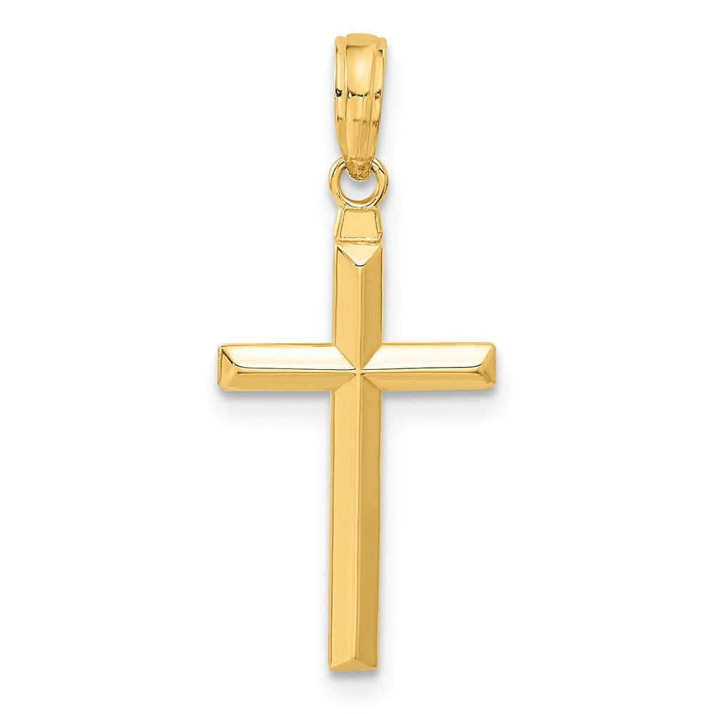 14k Reversible Same on Both Sides Latin Cross Pendant, 28 x 12 mm