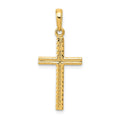 14k Latin Cross Pendant, 29 x 14 mm