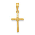 14k Polished Cross Charm, 22 x 11 mm