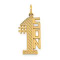 14k #1 SON Charm, 27 x 13 mm