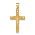 14k Diamond-cut Crucifix Pendant, 25 x 14 mm