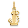 14k #1 DAD Charm, 18.4 x 8.81 mm