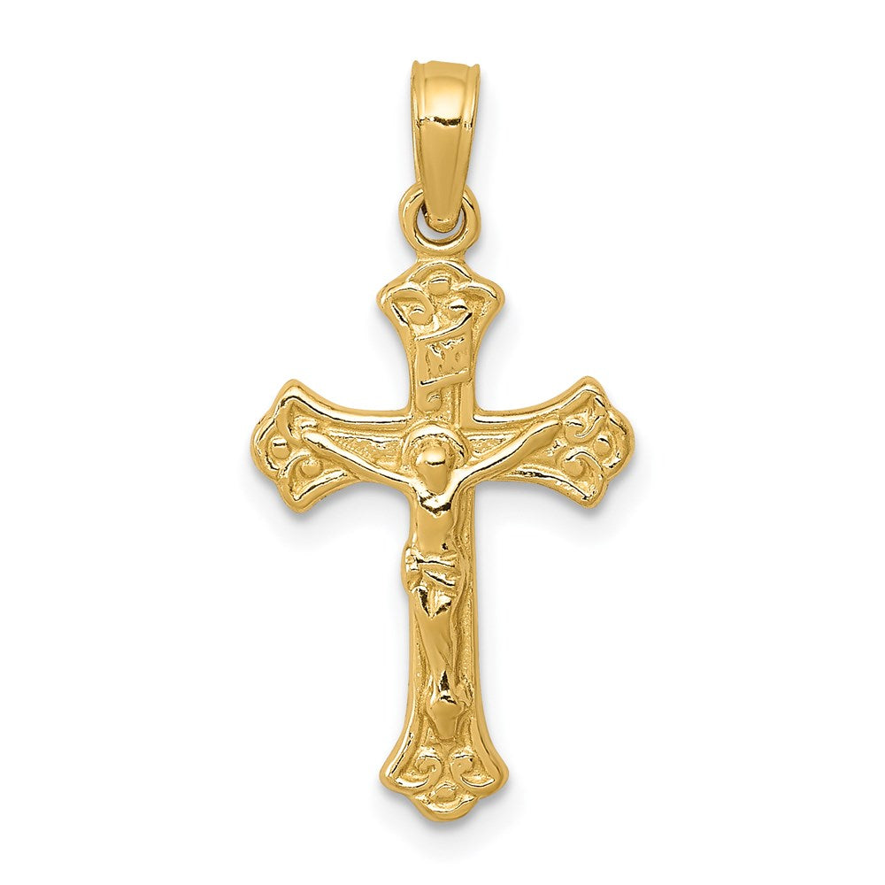 14k INRI Crucifix Charm, 26 x 13 mm